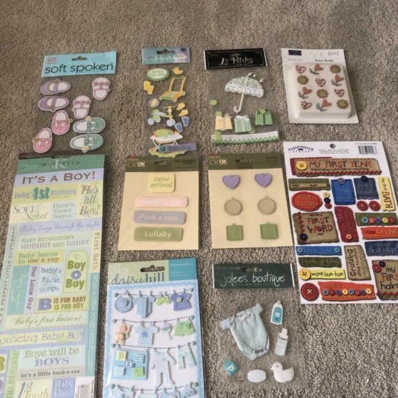 Baby Infant Scrapbooking Embellishments and Sticker Lot - Picture 7 of 7